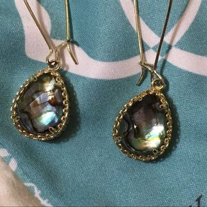RARE Kendra Scott Abalone Drop Earrings, gold